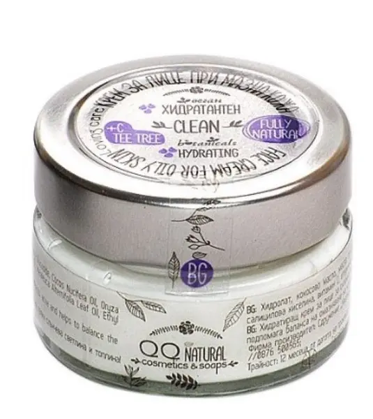 QQ Natural Cremă de față pentru ten gras și predispus la acnee Clean, 50 ml