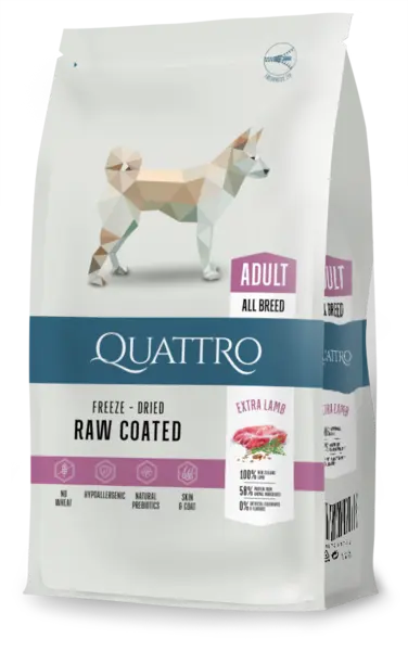 Quattro Dog Adult Miel/Orez All Breed 12 Kg