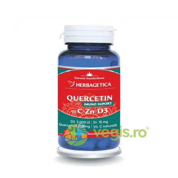Quercetin Imuno Suport (Vitamina C+Zn+D3) 30cps