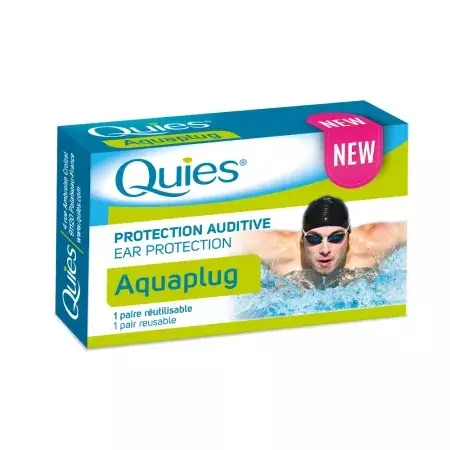 Quies Aquaplug – Dopuri din Silicon pentru Urechi, 1 Pereche