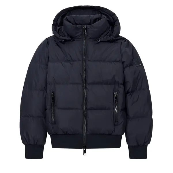 Quilted hooded down jacket M