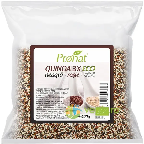 Quinoa Amestec (Neagra, Rosie si Alba) Ecologica/Bio 400g