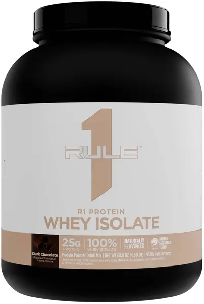 R1 Protein Naturally Flavored, ciocolată fudge, 1.95 kg, Rule1
