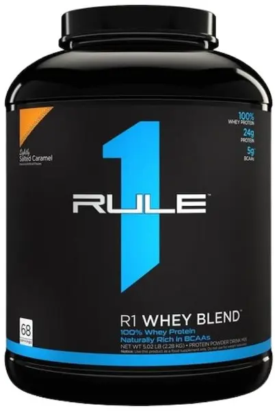 R1 Whey Blend, caramel sărat, 2280 g, Rule1