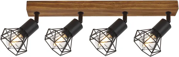 Rabalux - Zeus 3140, IP20, IP20, E14, 4 x 40W, 230v, negru mat