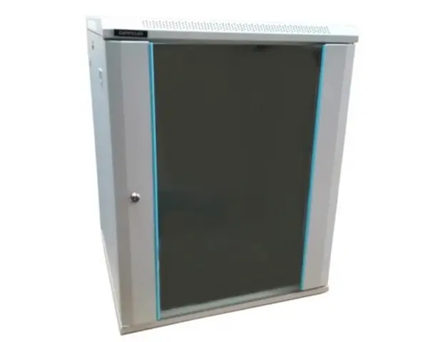 Rack 12U, 19 inch, 600x 600mm, montare pe perete, usa din sticla, panouri laterale detasabile si securizate, gri, DATEUP MP.6612.9000