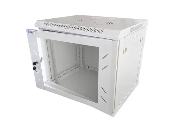 Rack 9U, 19 inch, 600x 600x 501, sarcina 60kg, IP20, montare pe perete, gri, Braun Group TS-9U6X6-W
