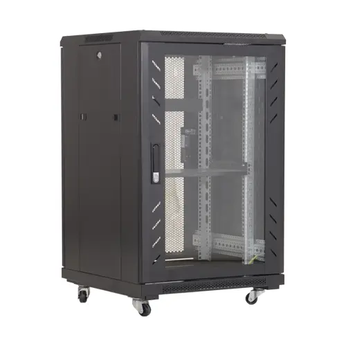 Rack de podea 18U 19 600×600 mm, negru, neasamblat, ASYTECH Networking ASY-18U-6060E