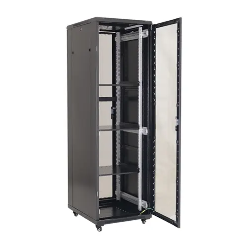 Rack de podea 42U 19 600×800 mm, negru, 800 kg capacitate, ASYTECH Networking ASY-42U-6080S