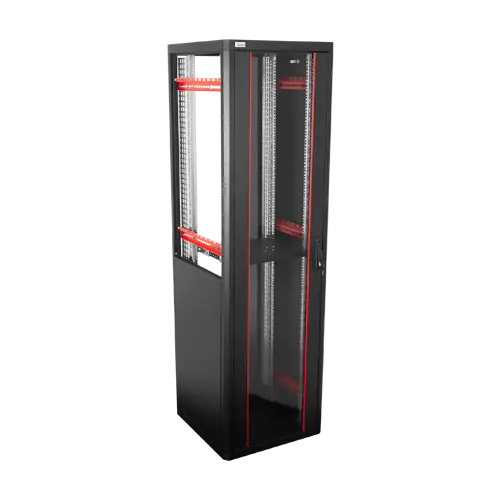 Rack de podea PRO SERIES 42U 19'' 600x600, capacitate 1000 kg, RAL 9005, asamblat ASY-42U-6060PRO