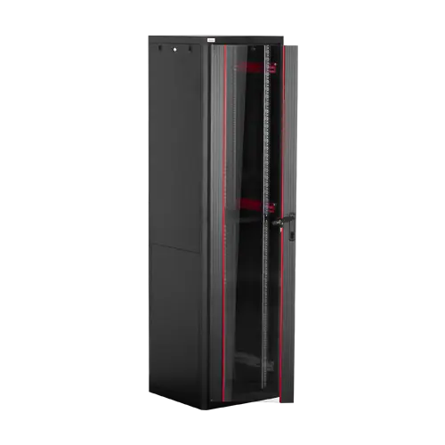Rack de podea PRO SERIES 47U 19'' 600x600, capacitate 1000 kg, RAL 9005, asamblat ASY-47U-6060PRO