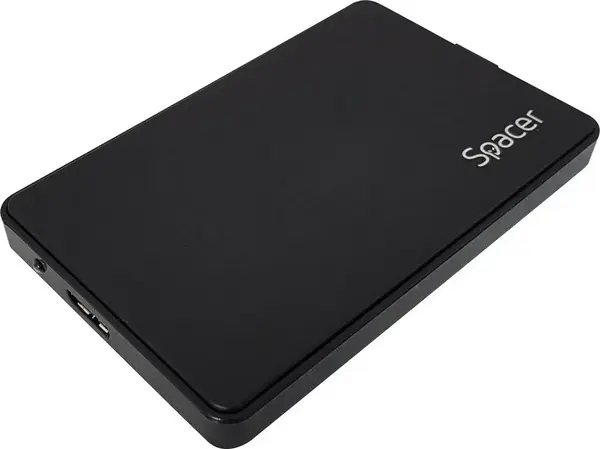 Rack extern USB 3.0 pentru SSD/HDD SATA de 2.5", material ABS, husa protectie inclusa, negru, Spacer SPR-25612