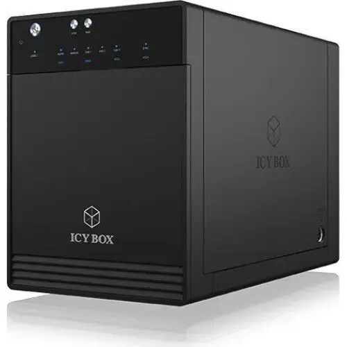 Rack HDD Icy Box IB-3740-C31 USB 3.1 (Gen 2) Carcasa unica de tip C pentru 4x HDD/SSD IB-3740-C31 (Negru)