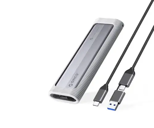 Rack Orico AXM2-G2-V1 pentru SSD M.2 NVMe SATA, USB Type-C (Gri)