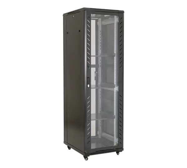 Rack podea 37U, 19", 600x600, negru, metalic, usa din sticla securizata, Asytech, ASY-37U-6060E