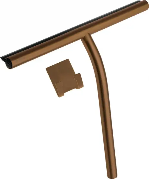 Racleta de apa, cu agatator, pentru cabine de dus, bronz, Deante Silia