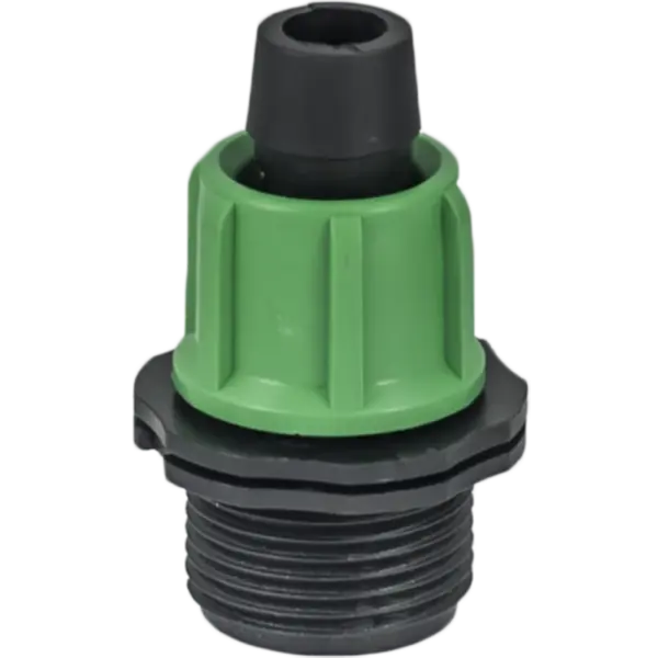 Racord Cu Filet Exterior Pentru Tub De Picurare, Dimensiune 20x3/4", VERDE CU NEGRU