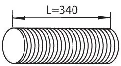 Racord evacuare E-LINE (lungime:295mm) potrivit RVI KERAX, MAGNUM, PREMIUM 2; VOLVO FH, FH12, FH16, FM, FM10, FM12, FM7, FM9 D10A320-DXi13 08.93-