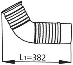 Racord evacuare (lungime:382 490mm) potrivit MERCEDES ACTROS, ACTROS MP2 MP3 OM542.920-OM542.962 04.96-