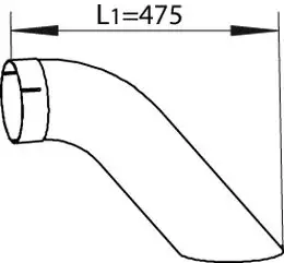 Racord evacuare (lungime:475mm) EURO 4 potrivit MERCEDES TRAVEGO (O 580); SETRA 400 OM457.941-OM542.966 10.01-