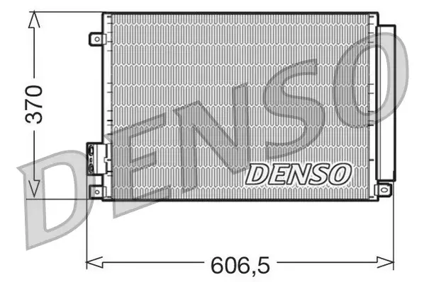 Radiator AC condensator cu uscator potrivit ABARTH 500 595 695, 500C 595C 695C; FIAT 500, 500 C, PANDA; FORD KA; LANCIA YPSILON 0.9-1.4 07.07-