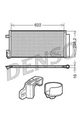 Radiator AC condensator cu uscator potrivit ABARTH GRANDE PUNTO, PUNTO; ALFA ROMEO GIULIETTA, MITO; FIAT BRAVO II, DOBLO, GRANDE PUNTO, LINEA, PUNTO, PUNTO EVO; LANCIA DELTA III; OPEL CORSA D 0.9-2.0D