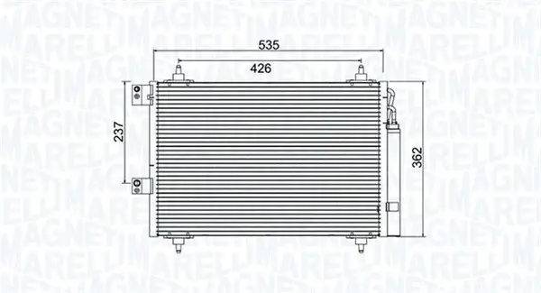 Radiator AC condensator cu uscator potrivit CITROEN C4, C4 I; PEUGEOT 307 1.4-2.0D 08.00-07.11