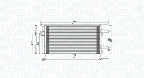 Radiator AC condensator cu uscator potrivit CITROEN JUMPER; FIAT DUCATO; PEUGEOT BOXER 2.0D-3.0D 04.06-