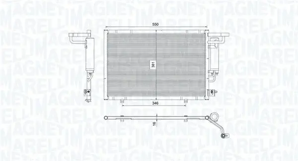 Radiator AC condensator cu uscator potrivit FORD B-MAX, FIESTA VI 1.25-1.6 06.08-