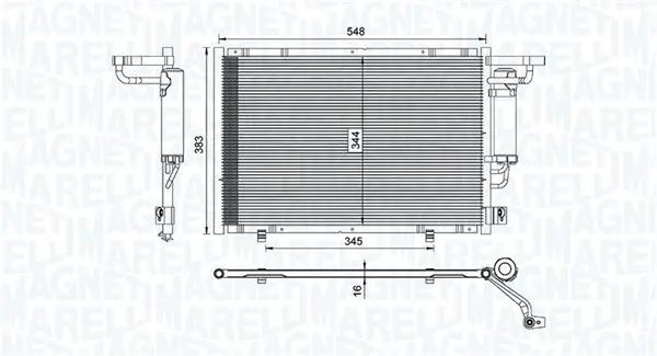 Radiator AC condensator cu uscator potrivit FORD B-MAX, FIESTA VI, KA+ III, TOURNEO COURIER B460, TRANSIT COURIER B460, TRANSIT COURIER B460 MINIVAN 1.2-1.6 06.08-
