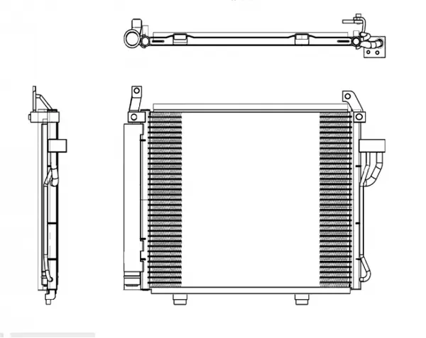 Radiator AC condensator cu uscator potrivit HYUNDAI I10 I 1.0 1.1 1.2 01.08-