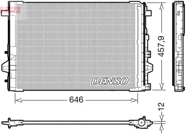 Radiator AC condensator cu uscator potrivit MERCEDES A (W176), B SPORTS TOURER (W246, W242), CLA (C117), CLA SHOOTING BRAKE (X117), GLA (X156) 1.5D-Electric 11.11-