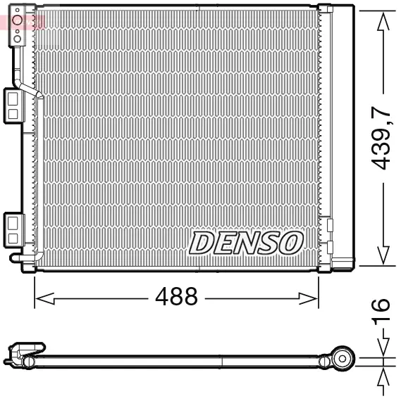Radiator AC condensator cu uscator potrivit NISSAN NV200, NV200 EVALIA 1.5D 02.10-
