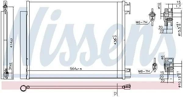 Radiator AC condensator cu uscator potrivit RENAULT GRAND SCENIC IV, KANGOO III, KANGOO III MINIVAN, MEGANE IV, SCENIC IV, TALISMAN 1.2-1.8 06.15-