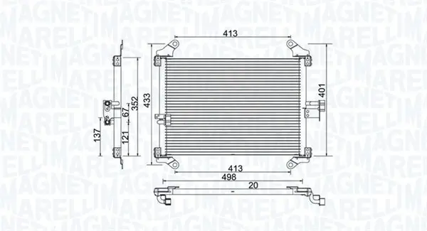 Radiator AC condensator potrivit CITROEN JUMPER; FIAT DUCATO; PEUGEOT BOXER 1.9D-2.8D 02.94-