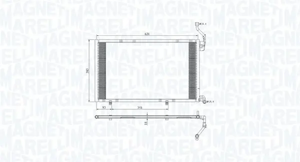 Radiator AC condensator potrivit FORD FIESTA VI 1.6 03.13-04.17