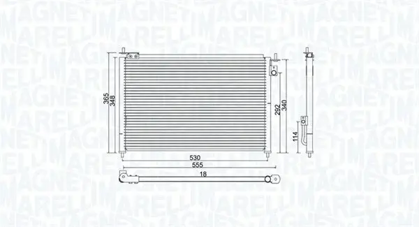 Radiator AC condensator potrivit HONDA CIVIC VII 1.7D 01.02-09.05