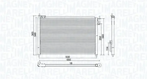 Radiator AC condensator potrivit HONDA CIVIC VII 1.7D 01.02-09.05