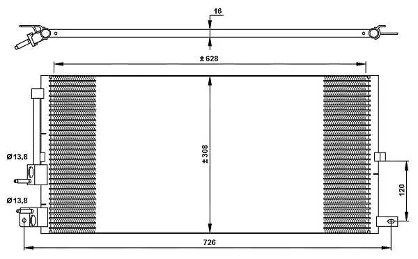 Radiator AC condensator potrivit JAGUAR X-TYPE I 2.0D 2.2D 07.03-12.09