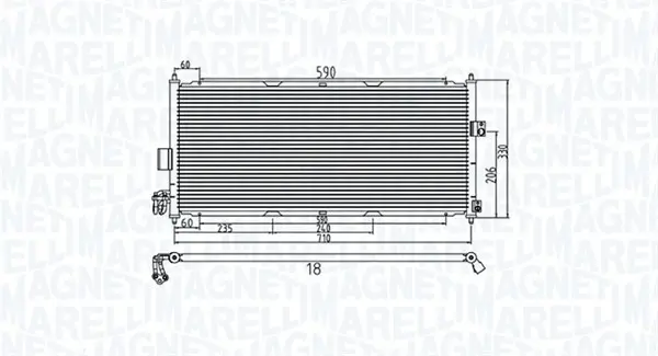 Radiator AC condensator potrivit NISSAN ALMERA II 1.5-2.2D 01.00-11.06
