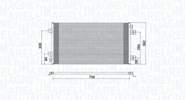 Radiator AC condensator potrivit OPEL MOVANO A; RENAULT MASTER II 1.9D-3.0D 07.98-