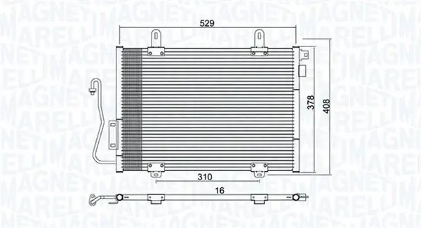 Radiator AC condensator potrivit RENAULT CLIO II 1.2-2.0 09.98-