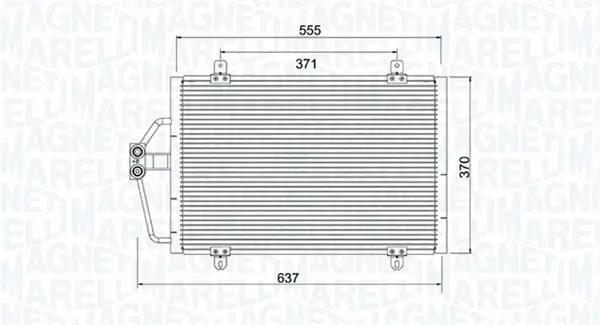 Radiator AC condensator potrivit RENAULT MEGANE I, MEGANE I CLASSIC, MEGANE I COACH, MEGANE SCENIC 1.4-2.0 08.95-08.03