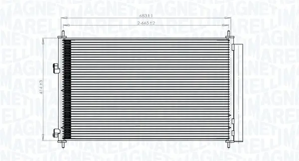 Radiator AC condensator potrivit TOYOTA RAV 4 III 2.0 2.2D 2.4 11.05-12.13