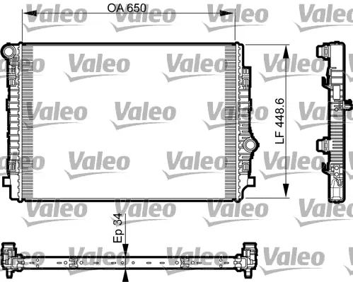 Radiator apa racire motor AUDI A3, Q2, Q3, TT; SEAT ATECA, LEON, LEON SC, LEON ST; SKODA KODIAQ, OCTAVIA III, SUPERB III; VW ARTEON, GOLF ALLTRACK VII, GOLF VII, PASSAT, PASSAT ALLTRACK, TIGUAN 2.0D d