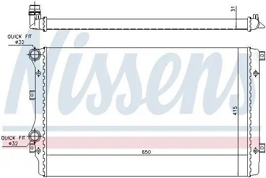 Radiator apa racire motor AUDI A3, TT; SEAT ALTEA, ALTEA XL, LEON, TOLEDO III; SKODA OCTAVIA II, SUPERB II, YETI; VW BEETLE, CADDY ALLTRACK, CADDY III, CADDY IV, CC 1.0-1.9D dupa 2003