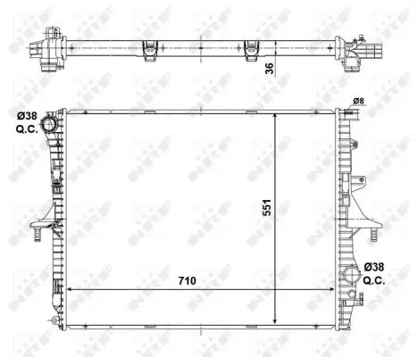 Radiator apa racire motor AUDI Q7; PORSCHE CAYENNE; VW TOUAREG 2.5D-6.0 intre 2002-2015