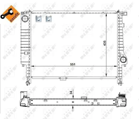 Radiator apa racire motor BMW Seria 3 (E30), 3 (E36), 5 (E34), 7 (E32) 2.0-3.0 09.83-11.99