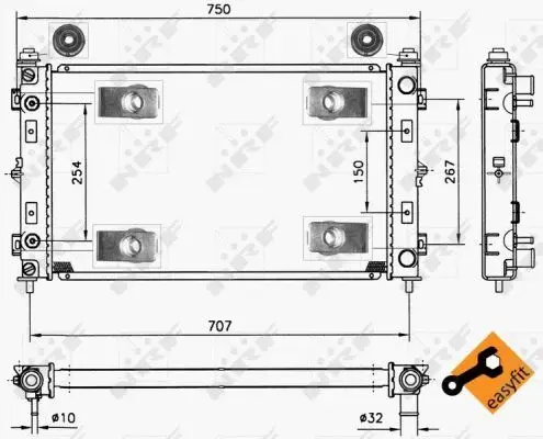 Radiator apa racire motor CHRYSLER STRATUS; DODGE STRATUS 2.0 2.5 12.95-04.01