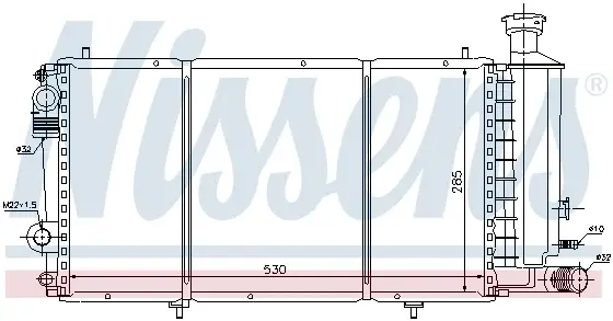Radiator apa racire motor CITROEN C15 1.8D intre 1986-2000